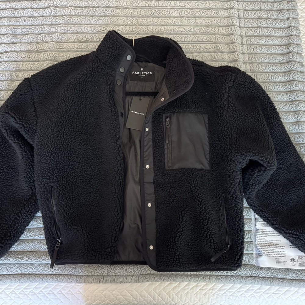 Fabletics Black Fleece Jacket